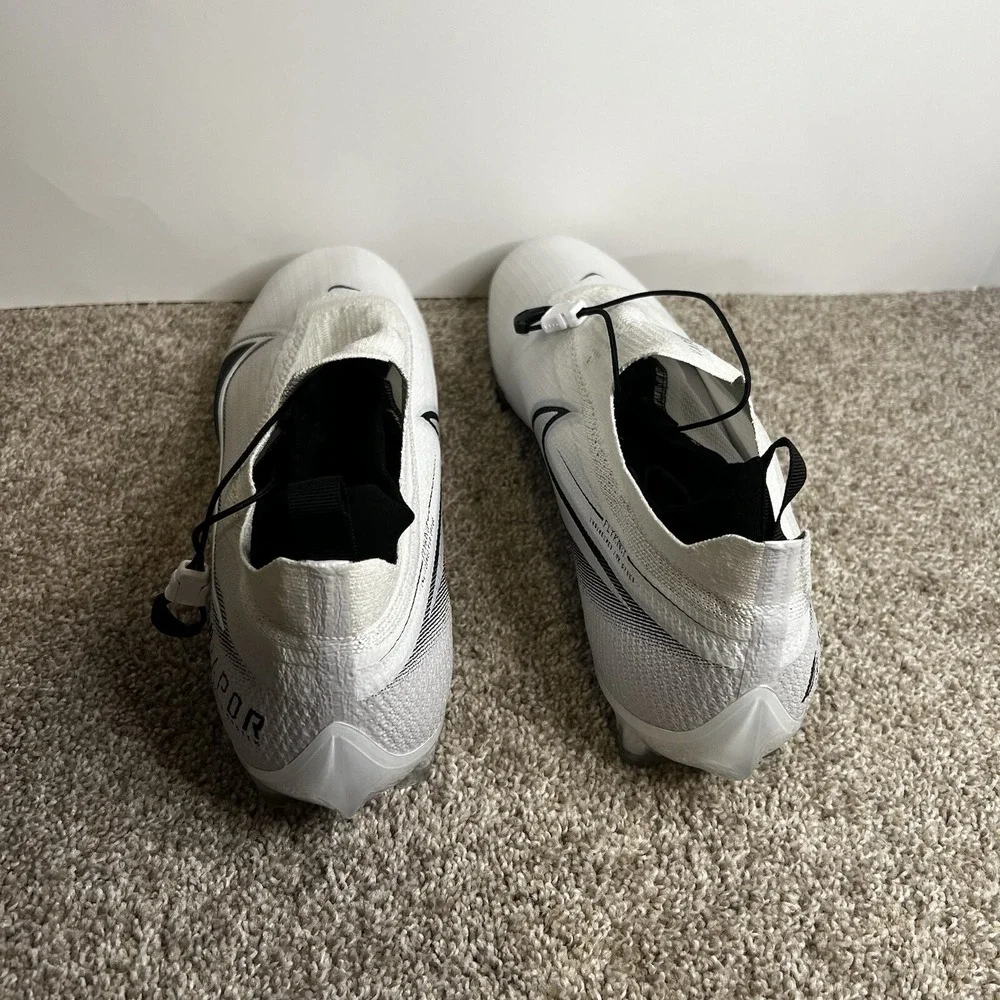 Size 15- Nike Vapor Edge Elite 360 Football Cleats CV6282-108 White Black‎